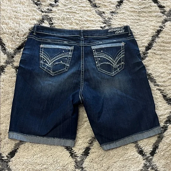 NWOT Hydraulic Women's Deep Indigo Jean Shorts - Picture 7 of 9